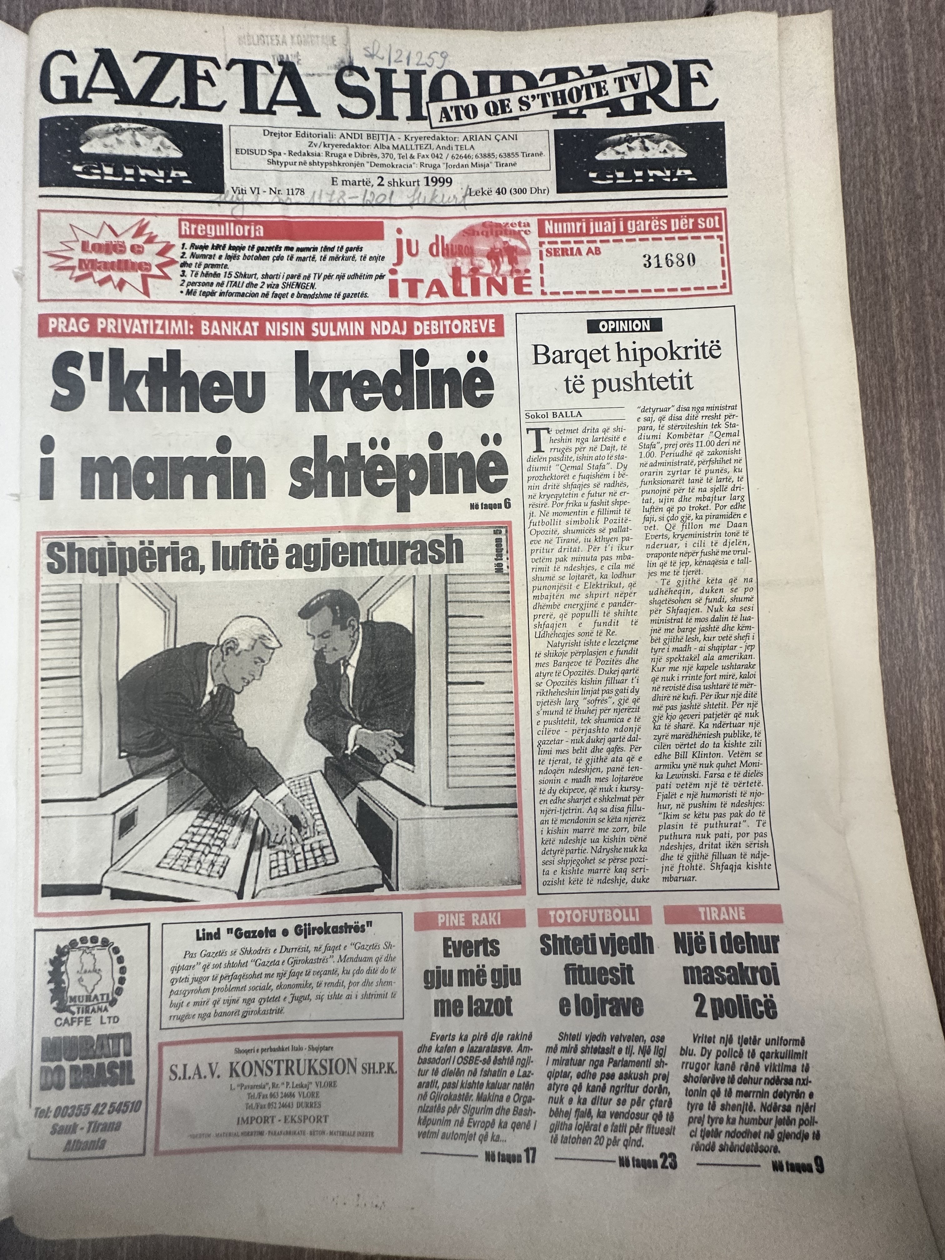 Gazeta Shqiptare 1999-02-09